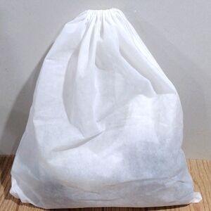 Excellent Condition White Thin Drawstring Protection Storage Dust Bag 19.5x21 in